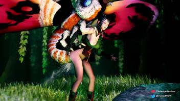 Mothra Impregnates Anime Girl Guan Yinping Hentai